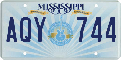 MS license plate AQY744