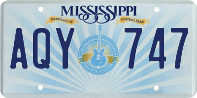 MS license plate AQY747