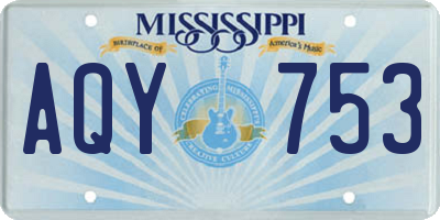 MS license plate AQY753