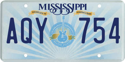 MS license plate AQY754