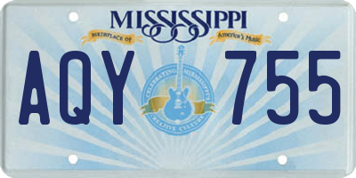 MS license plate AQY755