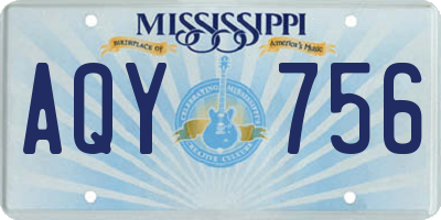 MS license plate AQY756