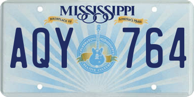 MS license plate AQY764