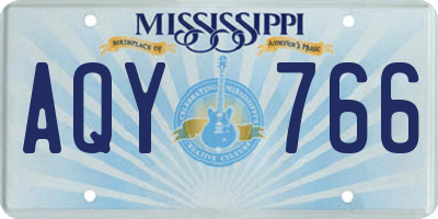 MS license plate AQY766