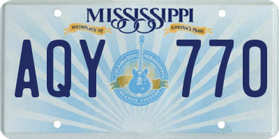 MS license plate AQY770