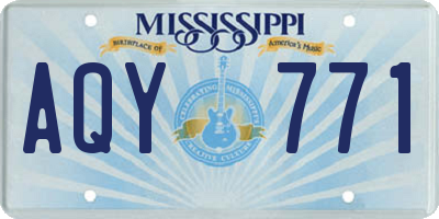 MS license plate AQY771