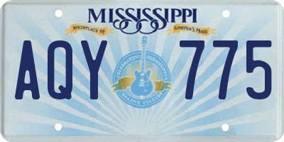 MS license plate AQY775