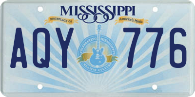 MS license plate AQY776