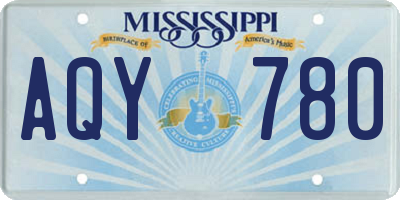 MS license plate AQY780