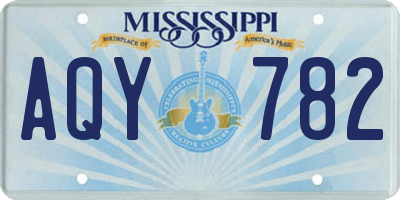 MS license plate AQY782