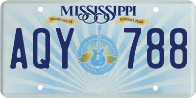 MS license plate AQY788