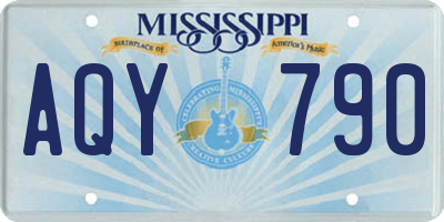 MS license plate AQY790