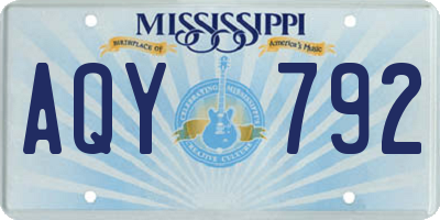 MS license plate AQY792