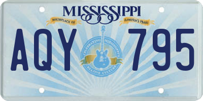 MS license plate AQY795