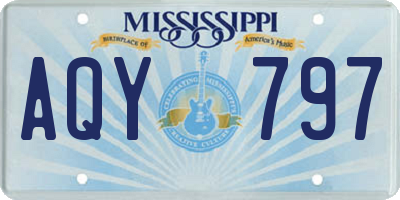 MS license plate AQY797