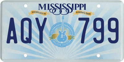 MS license plate AQY799