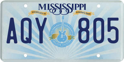MS license plate AQY805