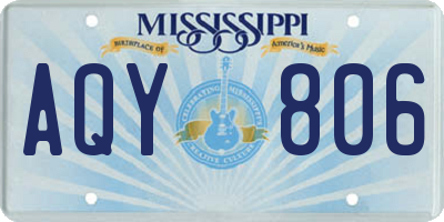 MS license plate AQY806