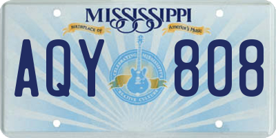 MS license plate AQY808