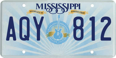 MS license plate AQY812