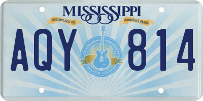 MS license plate AQY814