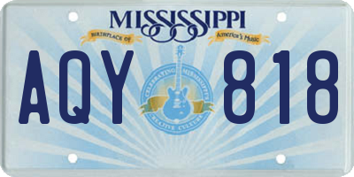 MS license plate AQY818