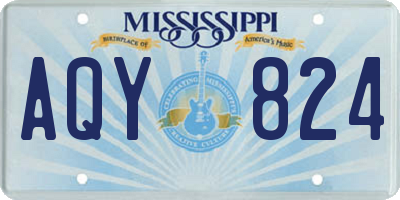MS license plate AQY824