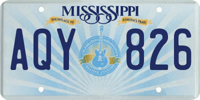 MS license plate AQY826
