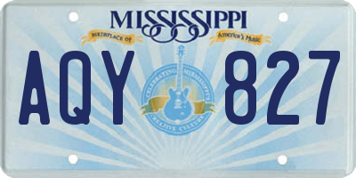 MS license plate AQY827