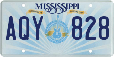 MS license plate AQY828