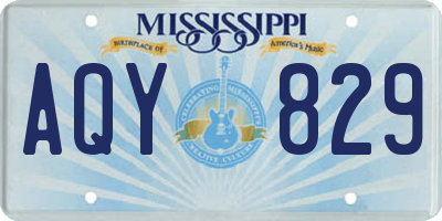 MS license plate AQY829