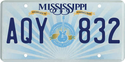 MS license plate AQY832
