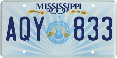 MS license plate AQY833