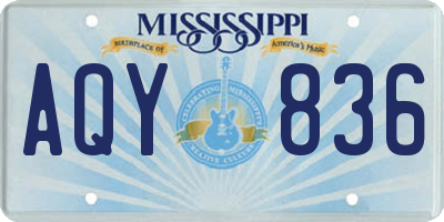 MS license plate AQY836