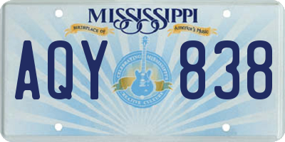 MS license plate AQY838