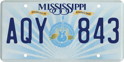MS license plate AQY843
