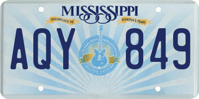 MS license plate AQY849