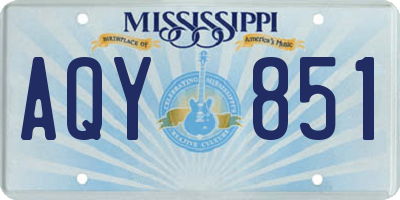 MS license plate AQY851