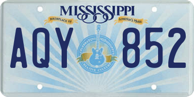 MS license plate AQY852
