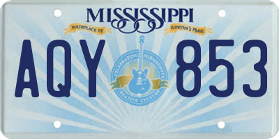 MS license plate AQY853