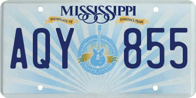 MS license plate AQY855