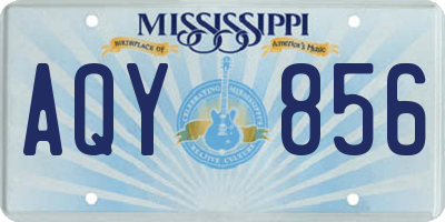 MS license plate AQY856