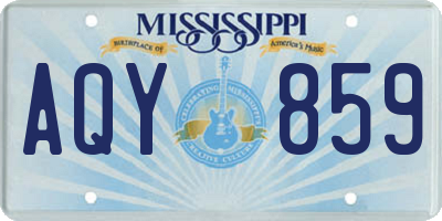 MS license plate AQY859