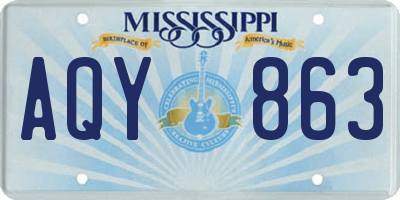 MS license plate AQY863