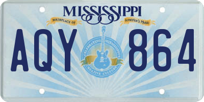MS license plate AQY864