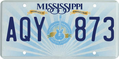 MS license plate AQY873