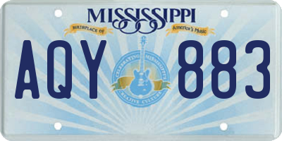 MS license plate AQY883