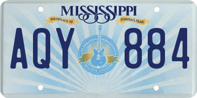 MS license plate AQY884