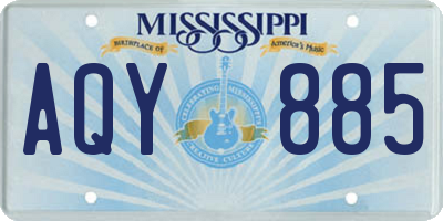 MS license plate AQY885