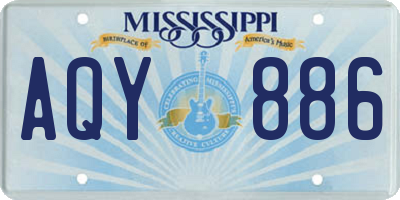 MS license plate AQY886